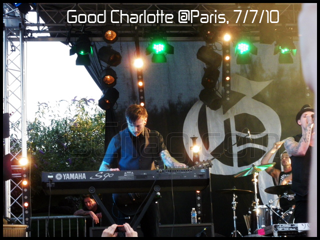 Concert Good Charlotte à Paris le 7 juillet 2010 (Joel, Dean & Billy)